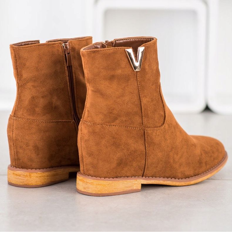 Sergio Todzi Elegantní klínové kozačky hnědý 2