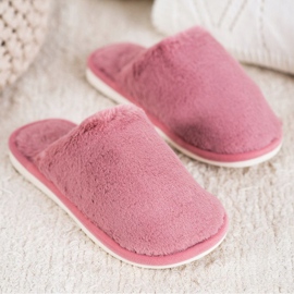 Bona Kožešinové pantofle růžový 1