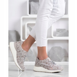 Goodin Stylové kožené tenisky béžový hnědý zlatý 1 Goodin Stylové kožené tenisky béžový hnědý zlatý 1