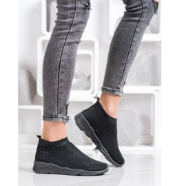 Goodin Černé slipony s krystaly černý 1