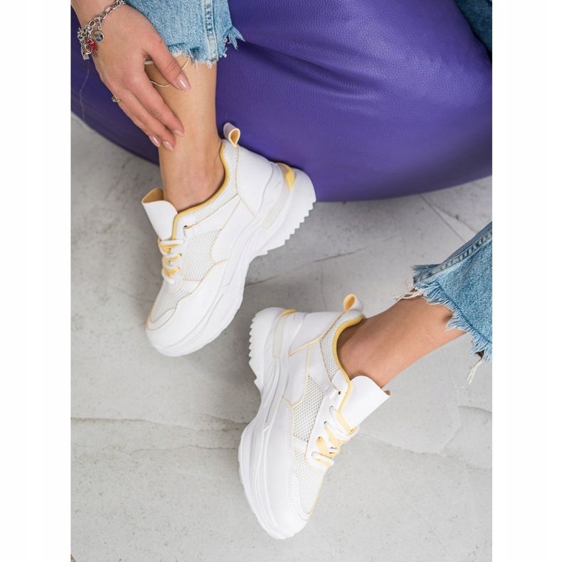 SHELOVET Klasické bílé tenisky bílý 1