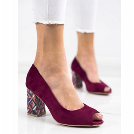 Sabatina Lodičky se vzorovanou patou fialový 1 Sabatina Lodičky se vzorovanou patou fialový 1