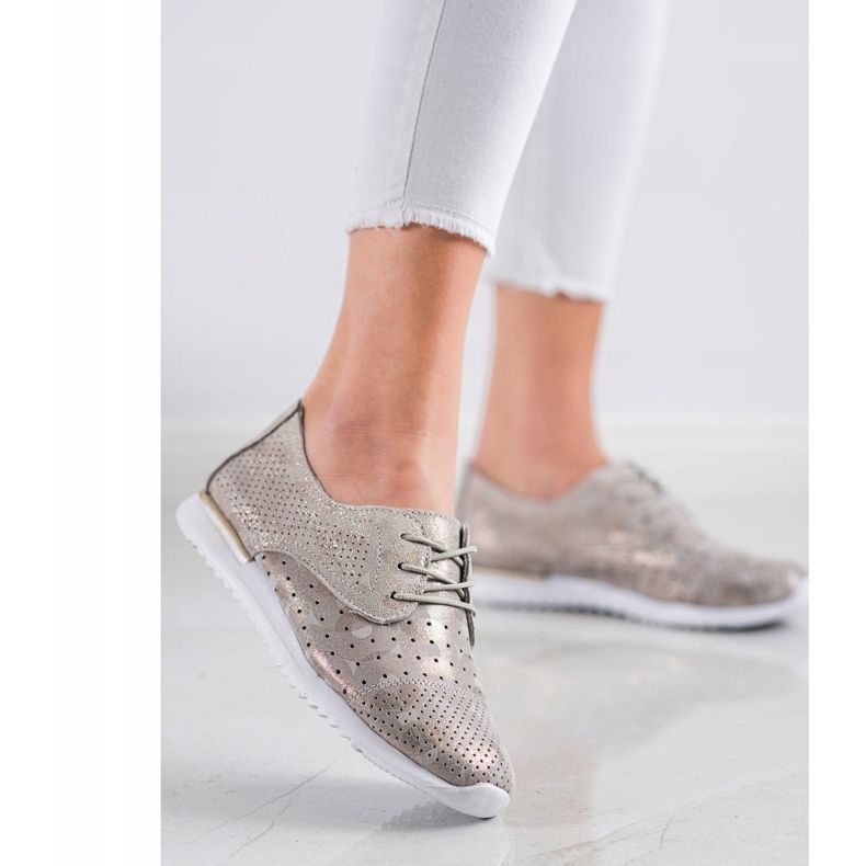 Kylie Prolamované kožené boty hnědý vícebarevný 1 Kylie Prolamované kožené boty hnědý vícebarevný 1