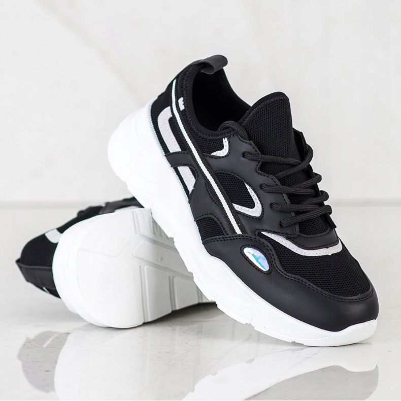 SHELOVET Neformální černé tenisky černá 1