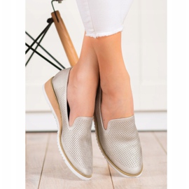 Goodin Prolamované kožené pány zlatý 1