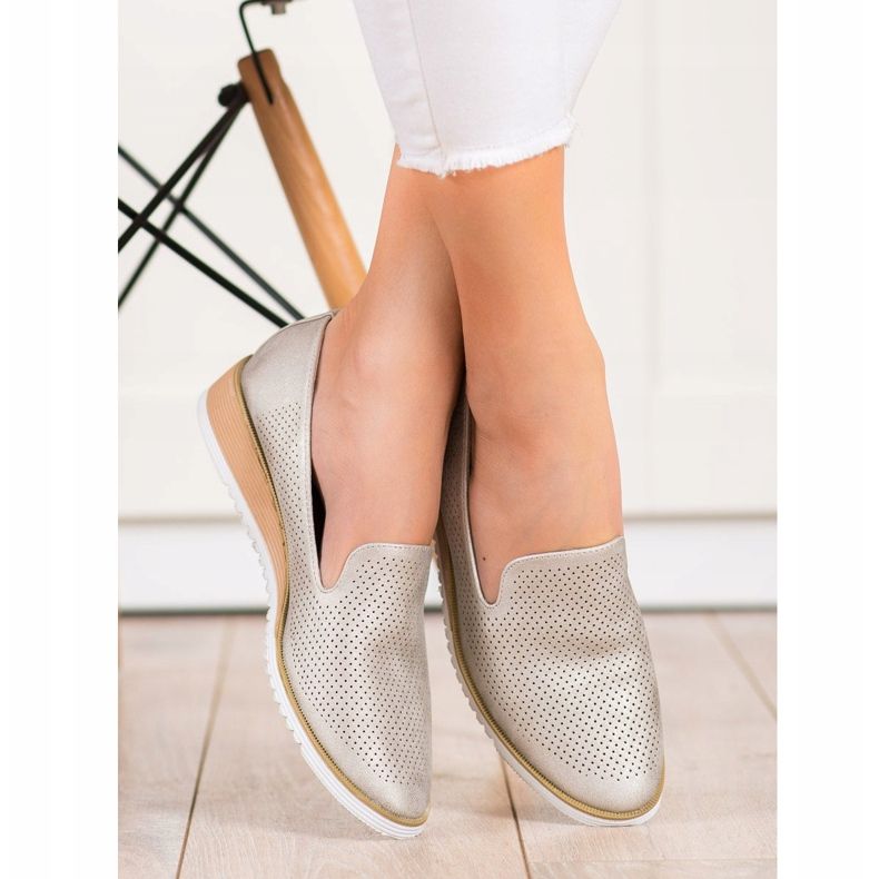 Goodin Prolamované kožené pány zlatý 1