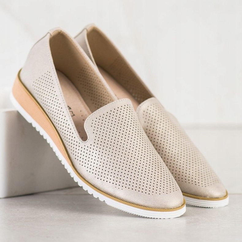 Goodin Prolamované kožené pány zlatý 2