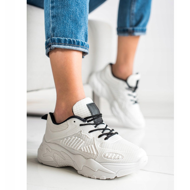 SHELOVET Jarní bílé tenisky bílý 2