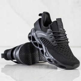 SHELOVET Černé módní tenisky černý 1