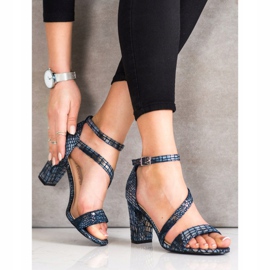 Sandály Sergio Leone s hadím potiskem modrý 2