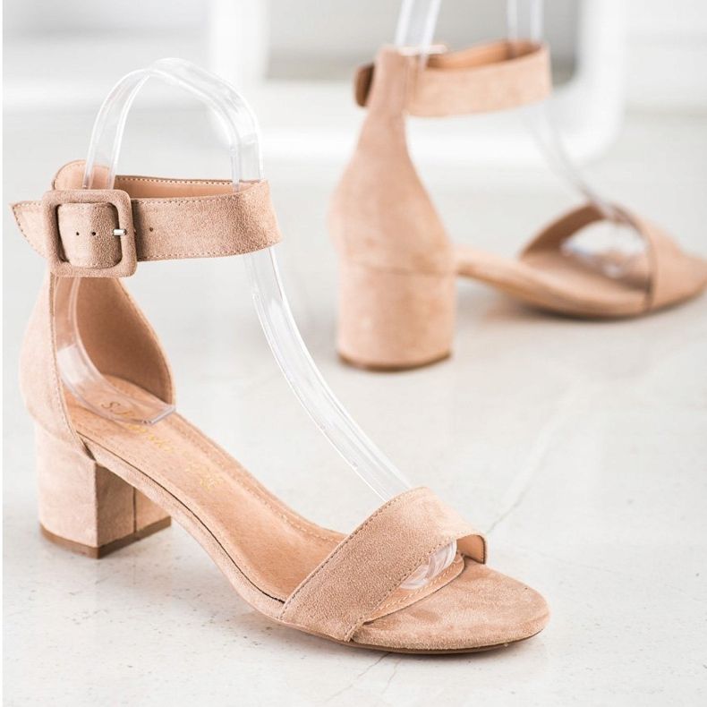 S. BARSKI Sandály na postu S.BARSKI béžový 1