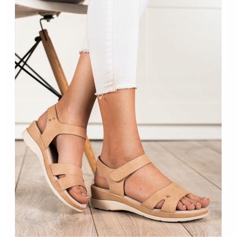 Pohodlné sandály VINCEZA hnědý 1