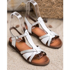 Bílé sandály Sergio Leone bílý 1