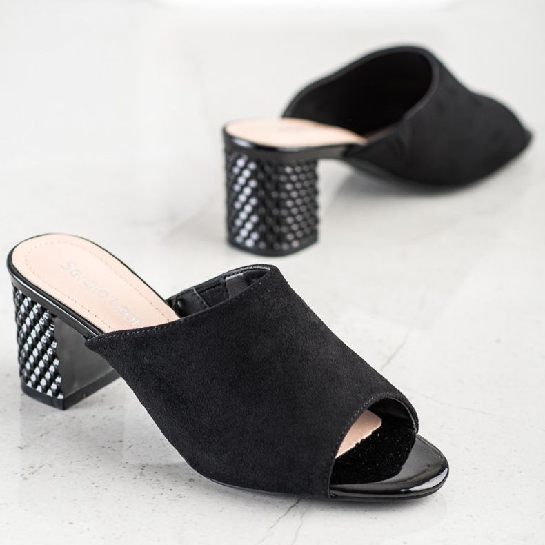 Elegantní pantofle Sergio Leone černý 1