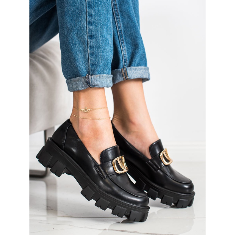 Seastar Mokasíny na módní platformě černá 1