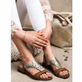 Módní sandály Sergio Leone hnědý 1