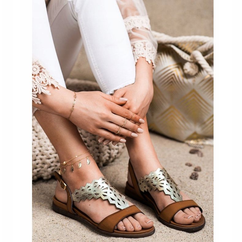 Módní sandály Sergio Leone hnědý 1