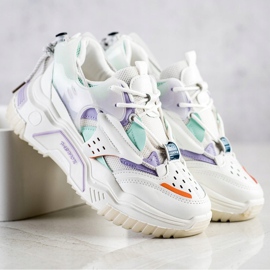 SHELOVET Barevné módní tenisky bílý vícebarevný 1