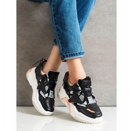 SHELOVET Barevné módní tenisky černá vícebarevný 1