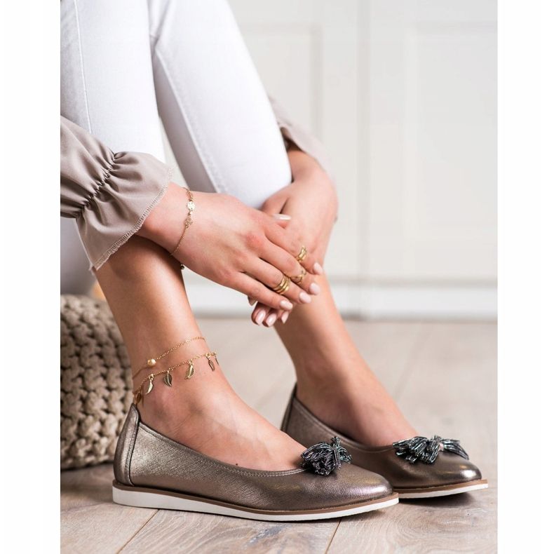 Baleríny Sergio Leone s třásněmi hnědý vícebarevný 2 Baleríny Sergio Leone s třásněmi hnědý vícebarevný 2