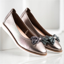 Baleríny Sergio Leone s třásněmi hnědý vícebarevný 1 Baleríny Sergio Leone s třásněmi hnědý vícebarevný 1