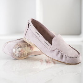 Šedé mokasíny od Sergio Leone béžový 1