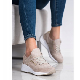 Filippo Béžová kožená sportovní obuv béžový 1