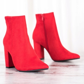 Seastar Suede Booties In Spitz červené 1