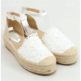 Bílé krajkové espadrilky 888-85 bílé bílý 1 Bílé krajkové espadrilky 888-85 bílé bílý 1