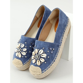 Modré espadrilky s mušlemi 2798 Blue modrý 1