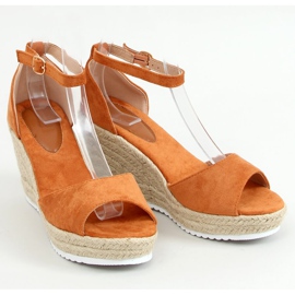 Sandály espadrilky na klínku velbloud 888-89 Camel hnědý 1