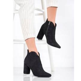 Filippo Stylové semišové kozačky černý 1