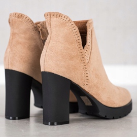 Bella Paris Boty na vysokém podpatku béžový 1