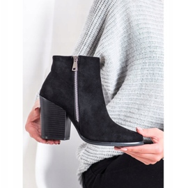 Marquiz Teplé kozačky s ozdobným zipem černý 1