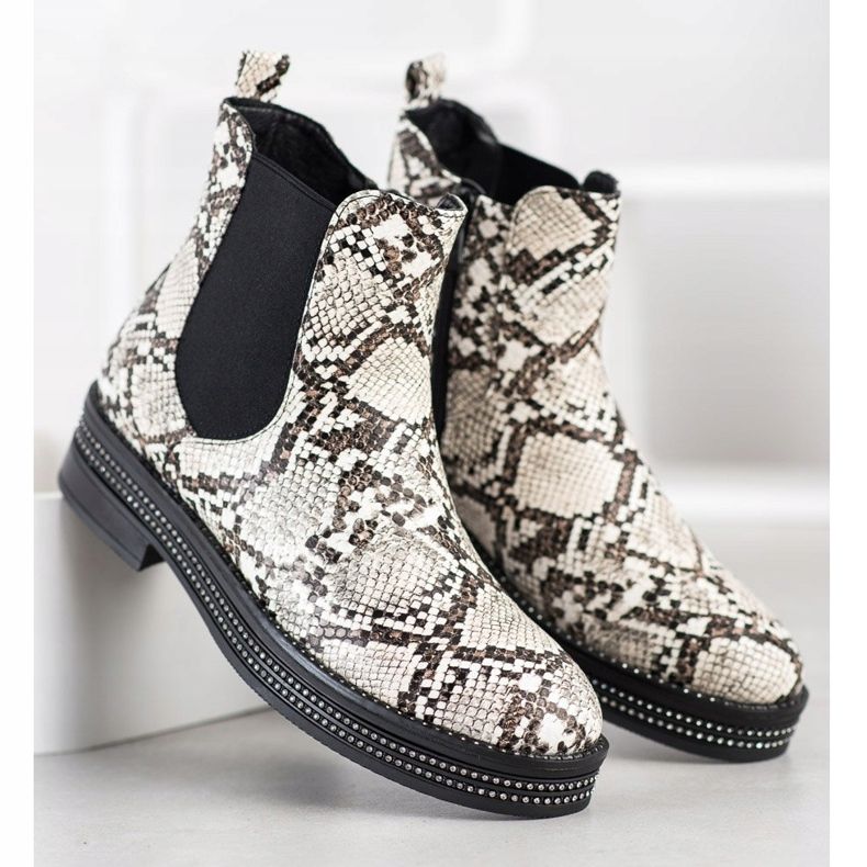 SHELOVET Boty na platformě s krychlovým zirkonem vícebarevný 1 SHELOVET Boty na platformě s krychlovým zirkonem vícebarevný 1