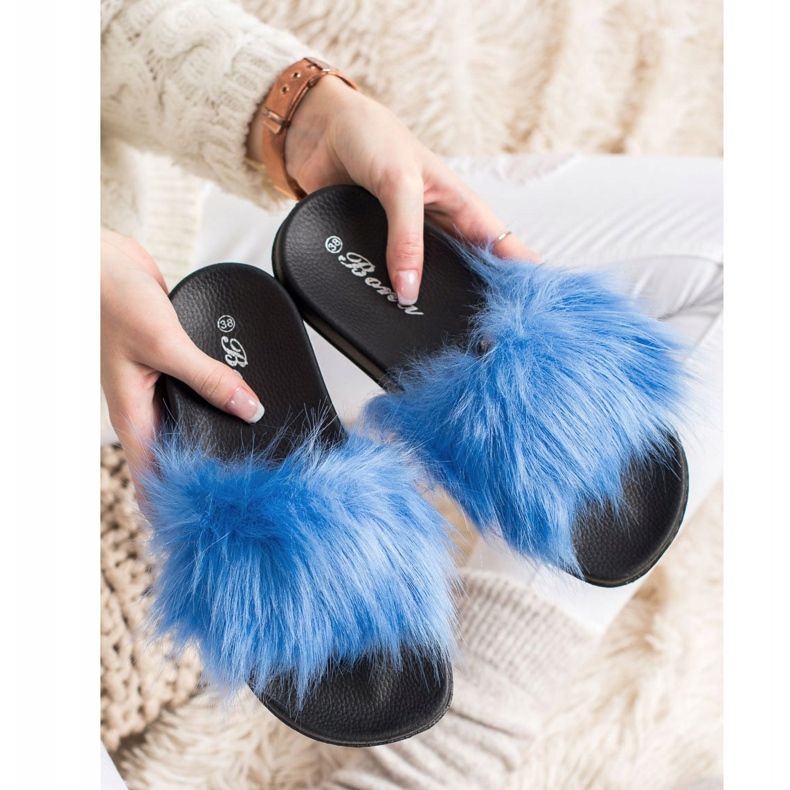 SHELOVET Stylové pantofle modrý 2 SHELOVET Stylové pantofle modrý 2