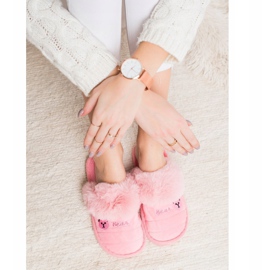 Bona Pantofle S Medvědí Kožešinou růžový 1