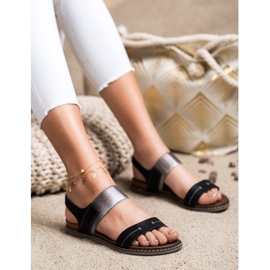 Nazouvací sandály Sergio Leone černá 2