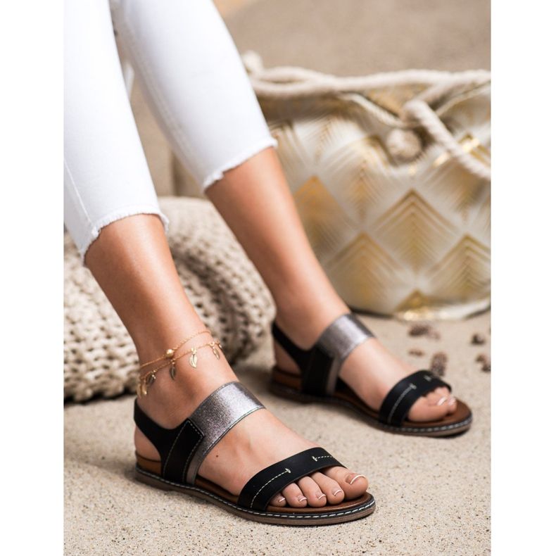 Nazouvací sandály Sergio Leone černá 2