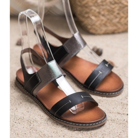 Nazouvací sandály Sergio Leone černý 1