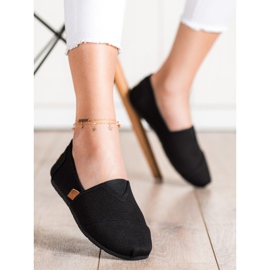 SHELOVET Nazouvací černé tenisky černá 1