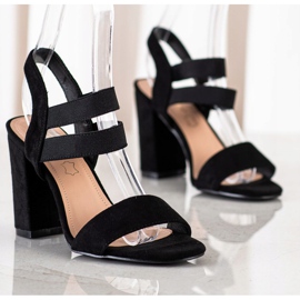 Evento Nazouvací sandály na baru černý 1