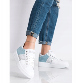 SHELOVET Sportovní obuv se semišovou vložkou bílý modrý 1