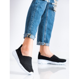 Sabatina Černé pletené slipy černá 2