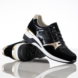 Goodin Svázané kožené tenisky černý vícebarevný 1