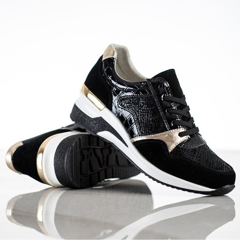 Goodin Svázané kožené tenisky černá vícebarevný 1