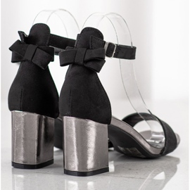 Sandály s mašlí VINCEZA černý 1