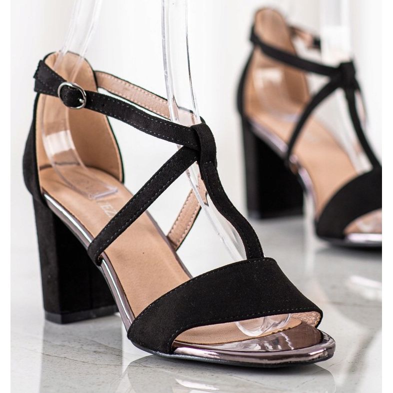 Stylové sandály na baru VINCEZA černá 1