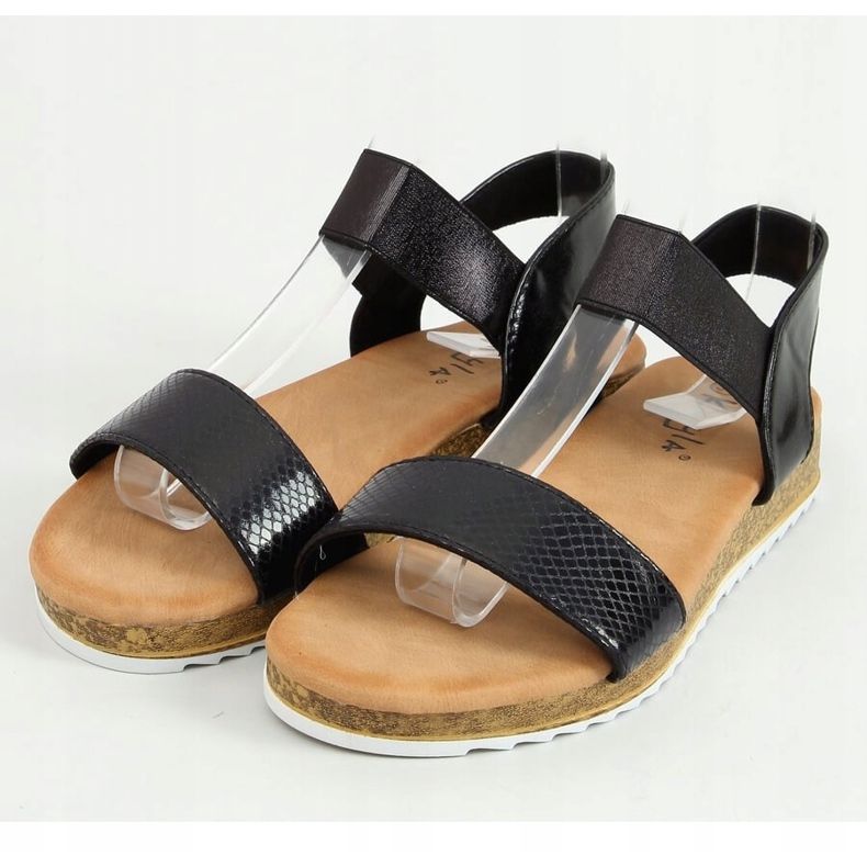 Dámské černé sandály 38853 Black černý 1