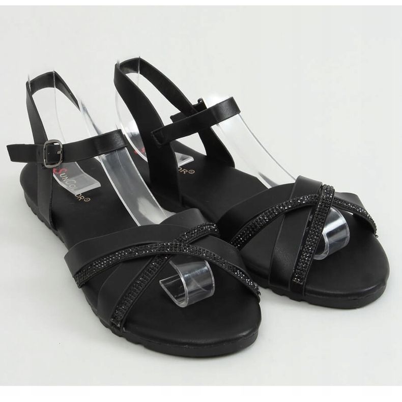 Dámské černé sandály 3160 Black černý 1
